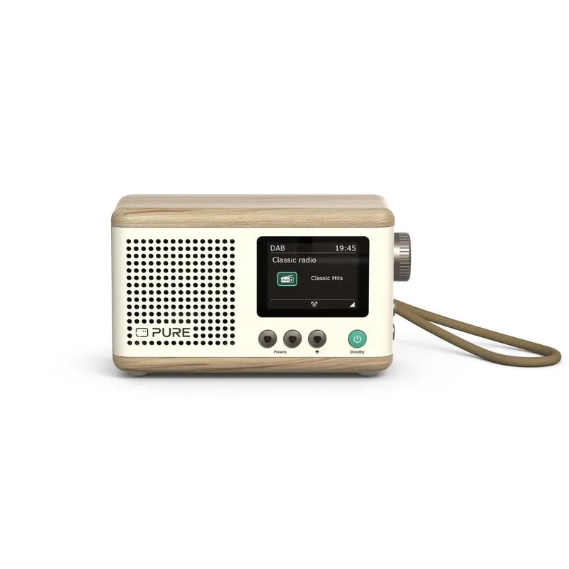 Pure DAB+ Radio Classic Mini baumwoll-weiß/ eiche – Produktbild 1 von 1