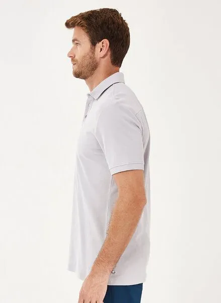 ORGANICATION ORGANICATION Poloshirt aus Bio-Baumwolle, Grey, – Produktbild 3 von 4