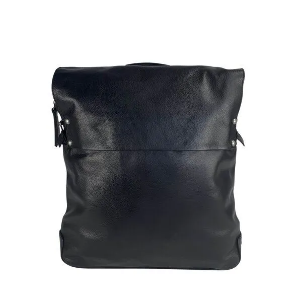 manbefair manbefair Damen Rucksack Miss Lola aus Leder und Bio-Baumwolle, Schwarz, – Produktbild 1 von 4