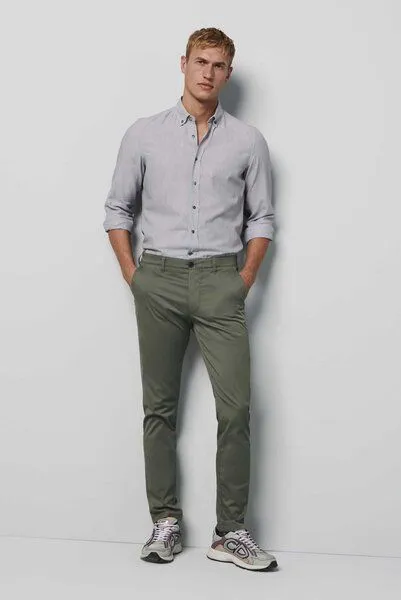 M 5 BY MEYER M 5 BY MEYER CASUAL BIO-BAUMWOLLCHINO, Grün (oliv), – Produktbild 2 von 8