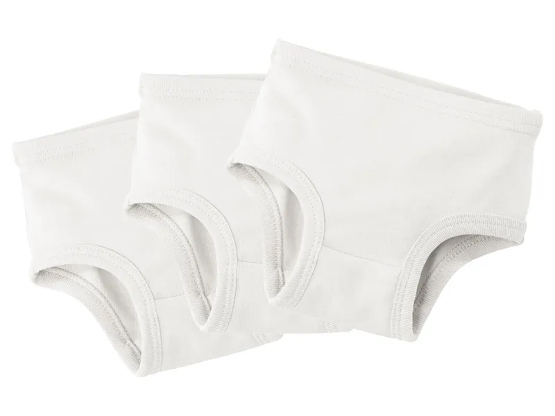 HANS NATUR Mädchen Slip Bio-Baumwolle 3er Set off white Gr. 110/116, Weiß, – Produktbild 1 von 1