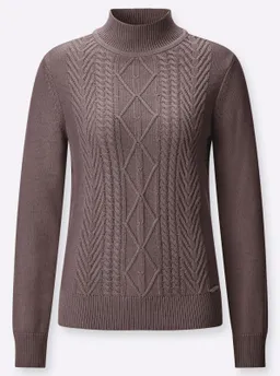 Witt Stehkragenpullover dunkeltaupe – Produktbild 1 von 1