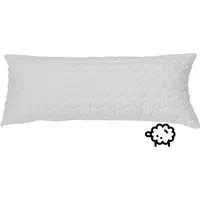 Kopfkissen mit Wellennaht 40 x 80 cm, mit Schafschurwollfüllung 650g – Produktbild 1 von 1