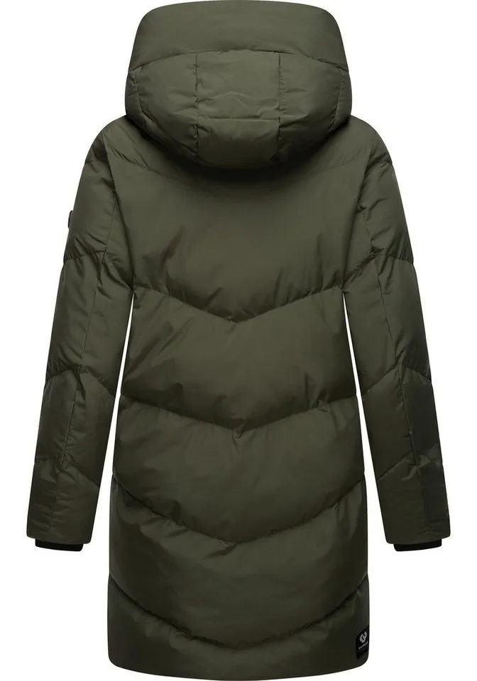 ragwear ragwear Kurzmantel Avelin Wasserdichter gesteppter Damen Wintermantel, Grün, – Produktbild 4 von 4