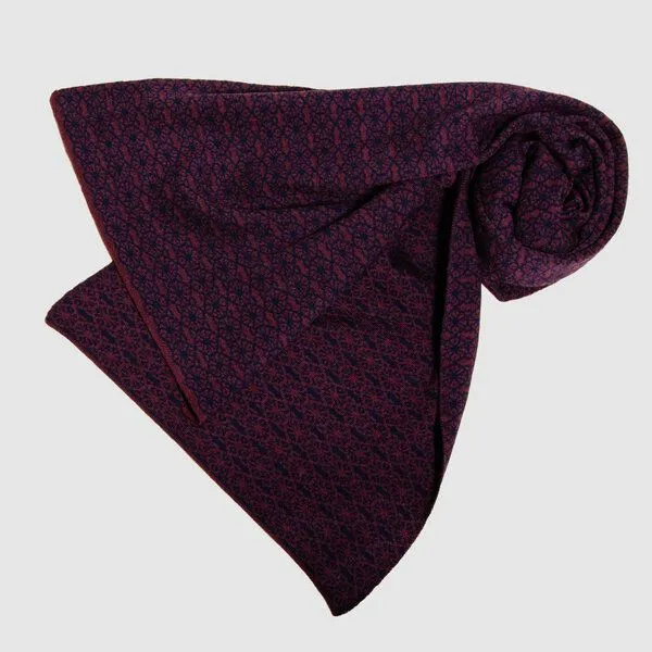 LANARTO slow fashion LANARTO slow fashion Schal Muster 'Blüte' zweifarbig gestrickt aus mulesingfreier Merinowolle, Blau, – Produktbild 2 von 3