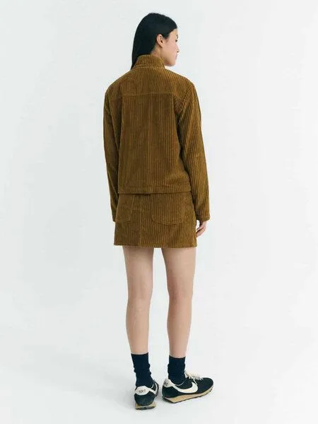 thinking mu thinking mu Damen Jacke - Corduroy Celia Jacket - aus Baumwolle, Light oak (braun), – Produktbild 3 von 4