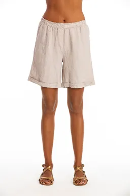 RAVENS VIEW IBIZA RAVENS VIEW IBIZA Damen vegan Lange Shorts Creta Stone Grau Beige – Produktbild 1 von 1
