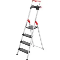 Hailo Hailo L100 TopLine, Alu-Sicherheits-Stehleiter, 4 Stufen – Produktbild 1 von 1