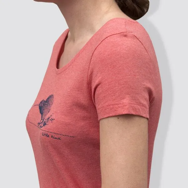 little kiwi little kiwi Damen T-Shirt, "Kiwi", Rot - coral, – Produktbild 2 von 3
