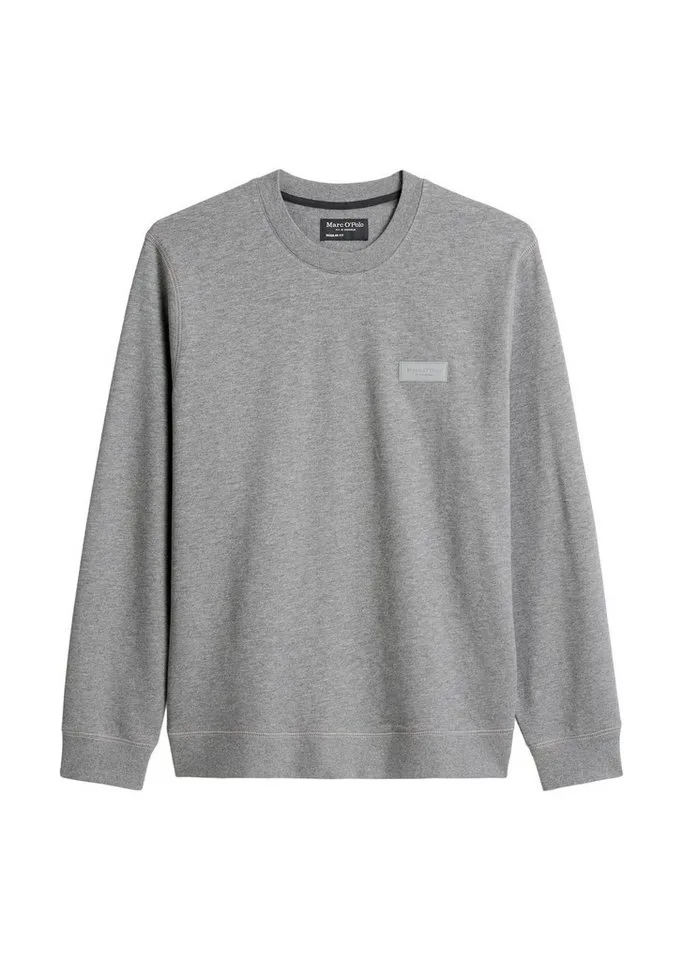Marc O'Polo Marc O'Polo Sweatshirt regular fit aus weichem Bio-Baumwoll-Sweat angenehm weich gebrushte Innenseite, Grau, – Produktbild 5 von 5