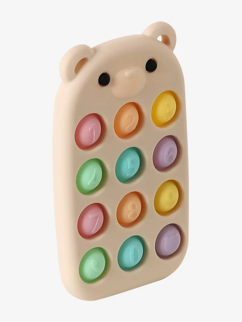 Vertbaudet Baby Greifspielzeug Pop-it in Bär-Form, Mehrfarbig, – Produktbild 3 von 3