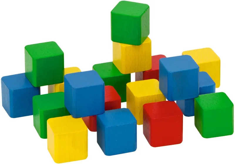 eichhorn eichhorn 100 Bunte Holzbausteine Spielbausteine, Bunt, – Produktbild 4 von 5
