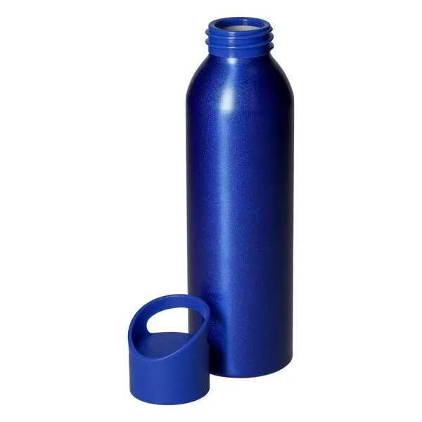 elasto elasto Aluminiumflasche 0,6 Liter Bamboo Trinkflasche, Blau, – Produktbild 3 von 3