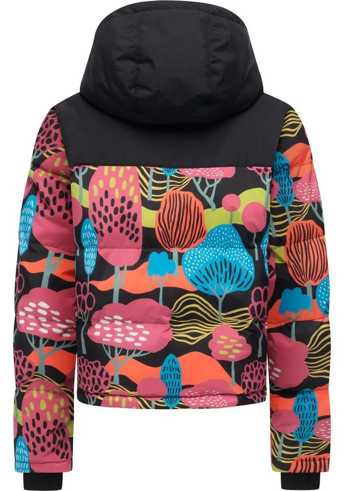 ragwear ragwear Steppjacke Amazze Print Wasserdichte gemusterte Damen Jacke für den Winter, Bunt, – Produktbild 4 von 5