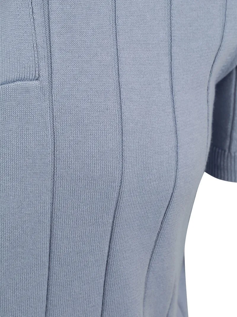 Suitable Suitable Respect Poloshirt Drop Needle Stahlblau - Größe S, Blau, – Produktbild 4 von 5