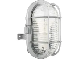 REV REV LED-Oval-Feuchtraumleuchte mit Metallschutzkorb, 5 W, grau – Produktbild 1 von 1