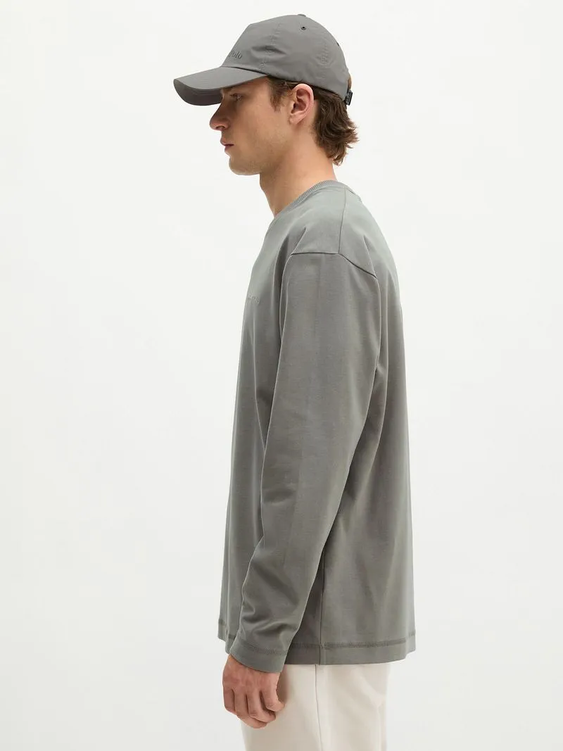 Marc O'Polo Marc O'Polo Heavy Langarm-T-Shirt Graphite Dust - Größe XXL, Taupe, – Produktbild 3 von 5
