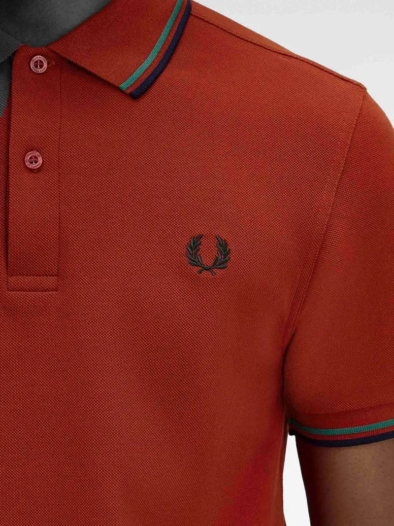 Fred Perry Fred Perry Polo Twin Tipped M3600 Rot - Größe S, Rot, – Produktbild 3 von 5