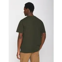 KnowledgeCotton Apparel KnowledgeCotton Apparel T-Shirt LOKE Badge aus Bio-Baumwolle - ROC/GOTS/Vegan, Gruen (forrest) night, – Produktbild 1 von 1