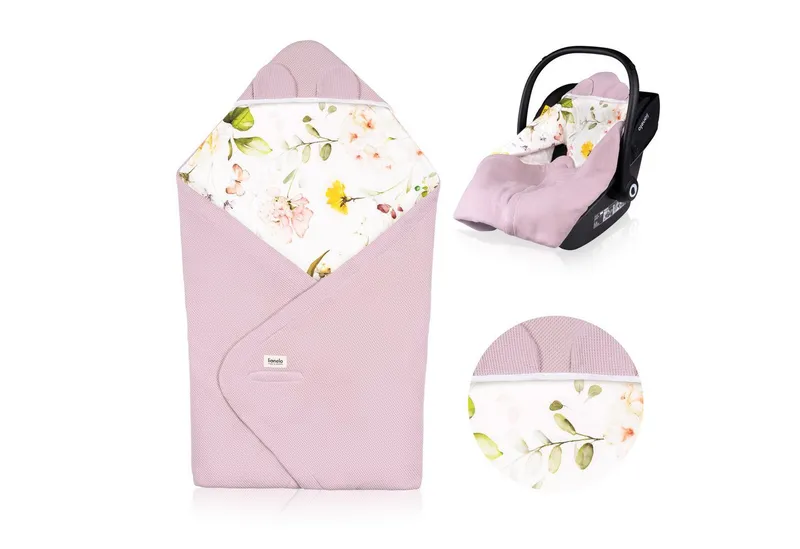 Lionelo Kinderdecke TRAVEL SWADDLE BLANKET, lionelo, Hypoallergene Materialien/Bambus und Baumwolle/TOG 2,5, Rosa, – Produktbild 1 von 5