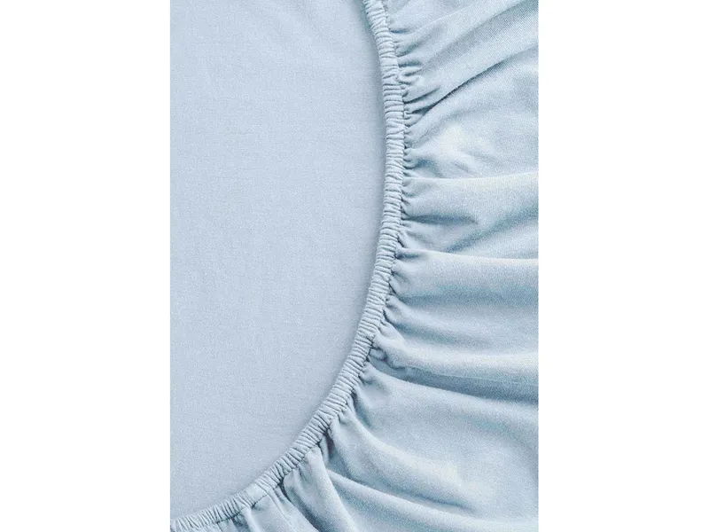 MELA Jersey Spannbetttuch PAMBAN | von MELA | Fairtrade & GOTS zertifiziert, Cloudy blue, – Produktbild 1 von 3