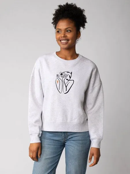 watapparel watapparel Sweatshirt Frauen Self love, Cool heather grey, – Produktbild 3 von 5