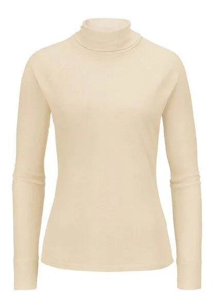 hessnatur hessnatur Longsleeve Slim aus Bio-Merinowolle und TENCEL Lyocell, Vanille, – Produktbild 3 von 4