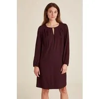 Tranquillo tranquillo Damen-Midi-Kleid mit Cut-Out-Ausschnitt, plum, Gr. 36 – Produktbild 1 von 1