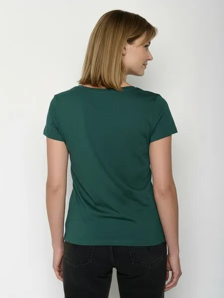 GreenBomb GREENBOMB Basic Loves - Sportliches T-Shirt aus Bio-Baumwolle / GOTS / Fair & Vegan, Türkis (petrolgrün), – Produktbild 4 von 4