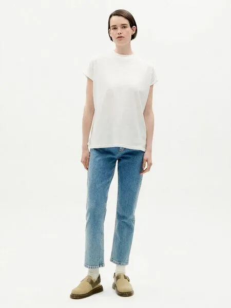 thinking mu thinking mu Basic Volta - Damen T-Shirt aus Bio-Baumwolle, White (weiß), – Produktbild 4 von 4