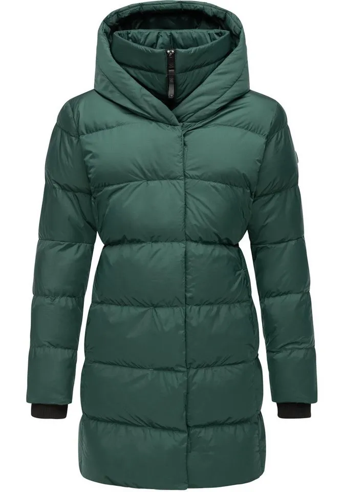 ragwear ragwear Kurzmantel Niara stylischer, gesteppter Wintermantel mit gefütterter Kapuze, Grün, – Produktbild 2 von 4