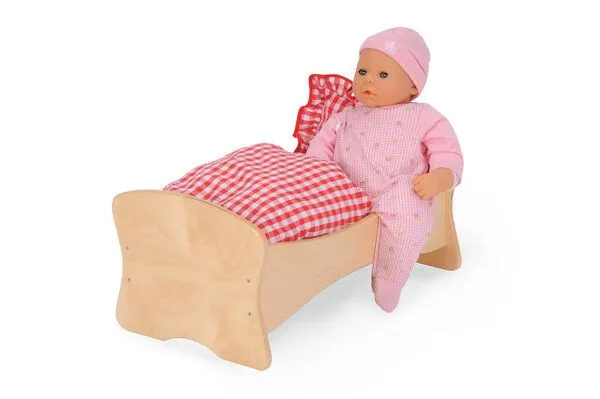 Bätz Holzspielwaren Bätz Holzspielwaren Wundeschönes Puppenbett, Puppenwiege mit Bettzeug - Einfach toll für die Kleinen – Produktbild 2 von 2