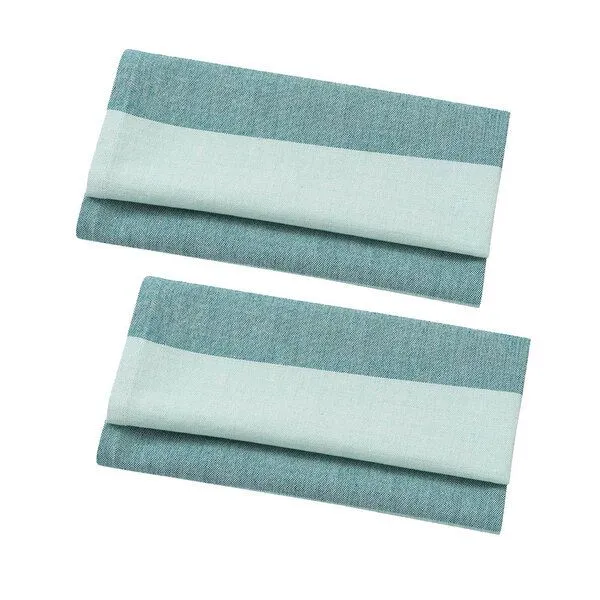 weltPartner Geschirrtücher aus Bio-Baumwolle, 2er-Set von weltPartner, Sea (blau), – Produktbild 1 von 1