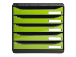 Exacompta Exacompta Schubladenbox "Iderama", DIN A4+, 5 Schubladen offen, anisgrün glänzend – Produktbild 1 von 1