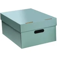 Aufbewahrungsbox "Color" aus Recyclingkarton, groß 30 x 43 x 19,5 cm, mint – Produktbild 1 von 1
