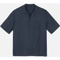 recolution Herren Hemd aus Leinen und LENZING ECOVERO Viskose Mix - CACTUS - recolution, Navy (blau), – Produktbild 1 von 1
