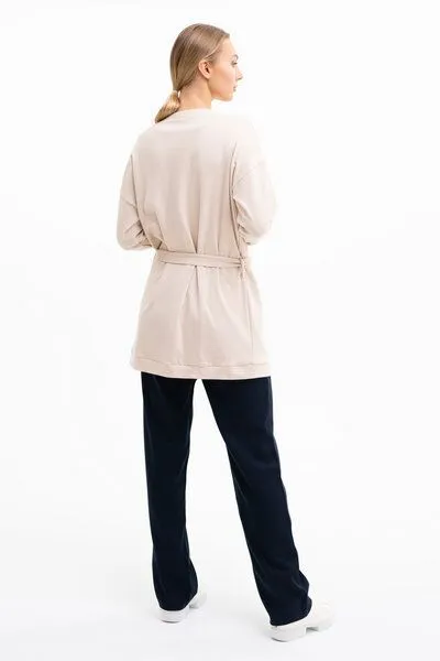 SHIPSHEIP SHIPSHEIP BELTED CARDIGAN - Damen Cardigan aus Bio-Baumwoll Mix, Natur (cream), – Produktbild 2 von 3
