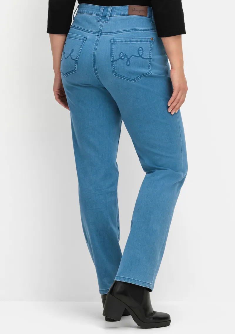 sheego 5-Pocket-Jeans blue denim, Blue denim, – Produktbild 2 von 2