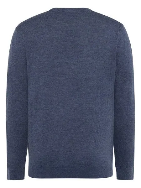 KnowledgeCotton Apparel KnowledgeCotton Apparel Merino Crew Neck Strickpullover, Vintage indigo, – Produktbild 2 von 3