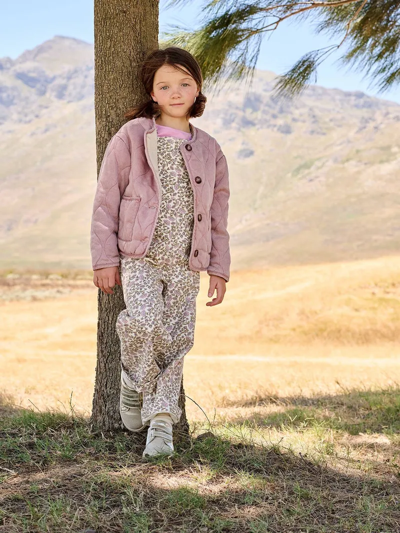 Vertbaudet Vertbaudet Steppjacke mit Teddyfleece-Futter & Wellensteppung Mädchen, Rosa, – Produktbild 2 von 4