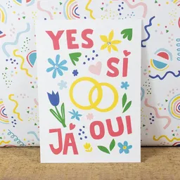 Bow & Hummingbird Bow & Hummingbird Postkarte Yes – Produktbild 1 von 1