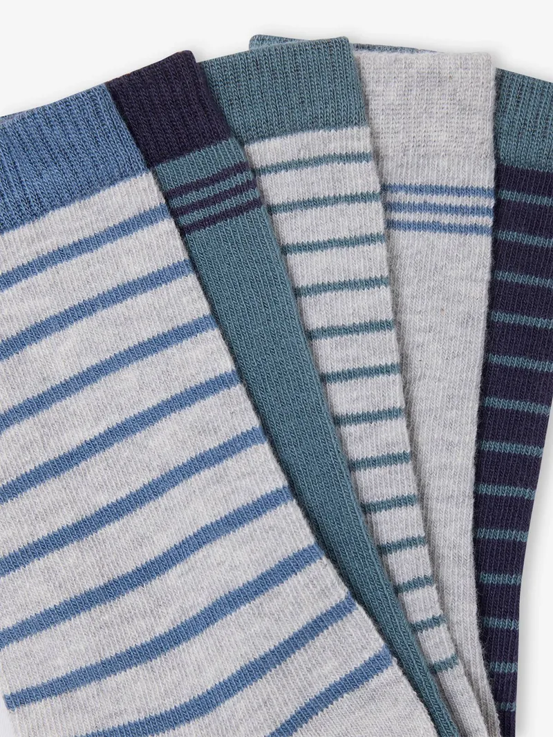 Vertbaudet 5er-Pack e Kinder Socken, Grau meliert, – Produktbild 2 von 2