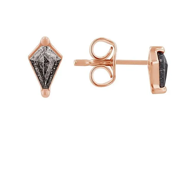 Eppi Eppi Ohrstecker mit Salt and Pepper Diamanten Ansa, Rosa, – Produktbild 4 von 4