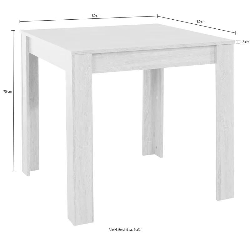 OTTO home Essgruppe, (Set, 5-tlg), Tischgruppe für kleine Räume, Grau, – Produktbild 5 von 5