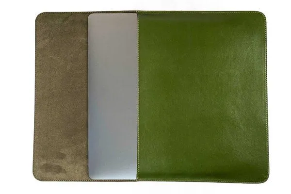 GREVIRO GREVIRO Tablet Tasche aus Kaktusleder (vegan) - für iPad Pro / iPad Air / Surface / Galaxy Tab, Grün, – Produktbild 4 von 4