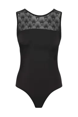WiDDA WiDDA Damen vegan Bodysuit Aus Spitze Schwarz – Produktbild 1 von 1