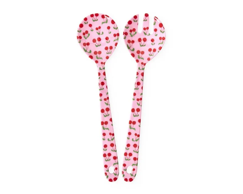 RICE RICE Salatbesteck Melamin Salatbesteck 29cm, Cherries print, – Produktbild 1 von 2