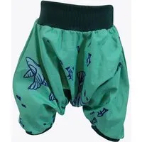 liebewicht liebewicht kurze Pumphose Sommerhose gemustert aus Biobaumwolle, Türkis gemustert/grün, – Produktbild 1 von 1