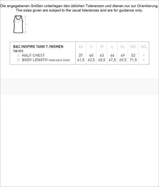 B&C Collection B&C Collection Inspire Plus Tank Top / Damen, Sport grey (heather), – Produktbild 1 von 3