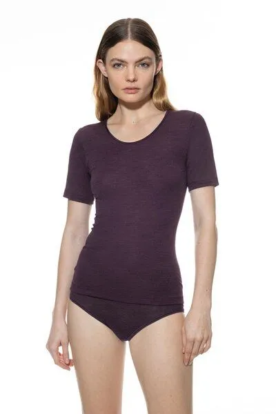 mey Mey 1/2 Arm Shirt aus Merinowolle "Exquisite", Perfect plum, – Produktbild 1 von 2
